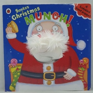 Santas Christmas Munch! Board Book Hand Puppet-J