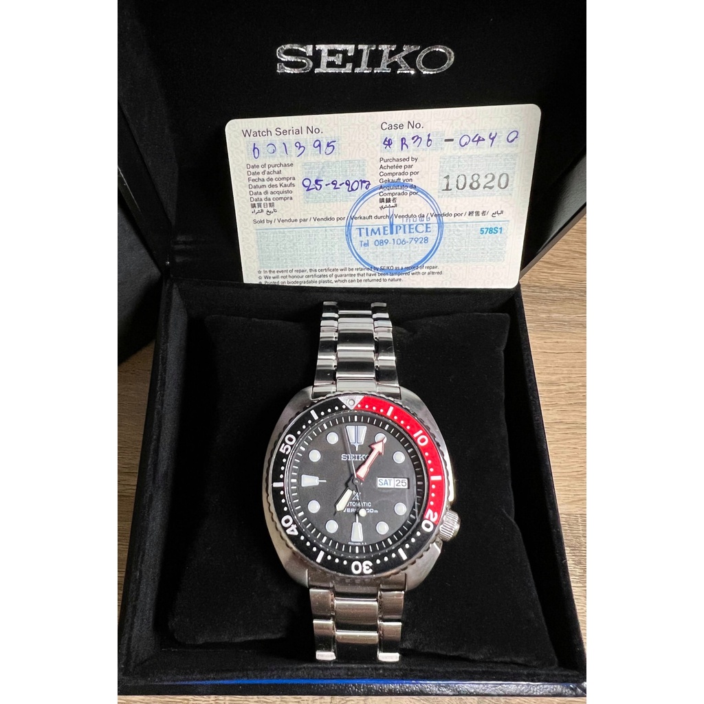นาฬิกาข้อมือ SEIKO PROSPEX Turtle Vintage Diver's 200m Automatic รุ่น SRP789K1 (เต่าโค้ก) ของแท้ 100% มือสอง