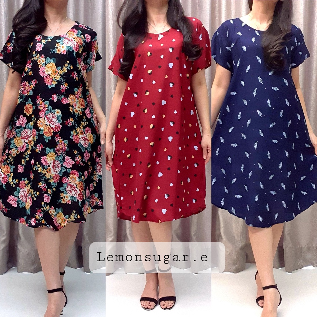 [7044] BATIK DRESS สําหรับฤดูร้อน/เครื่องขยายเสียง BATIK FLORAL AVAILABLE