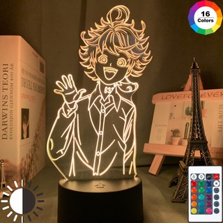 มังงะญี่ปุ่น The Promised Neverland Emma รูป Led Night Light สำหรับตกแต่งบ้านเด็ก Nightlight โคมไฟตั้งโต๊ะข้างเตียง