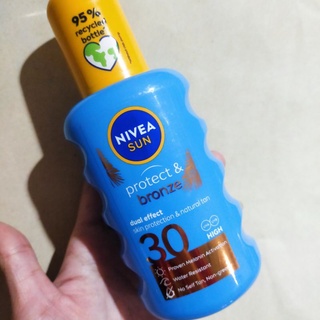 DEFECTS BOTTLE ครีมกันแดด ผิวแทน Nivea Sun Protect &amp; Bronze Sunscreen tanning cream sun care อาบแดด ผิวบรอนซ์ นีเวีย