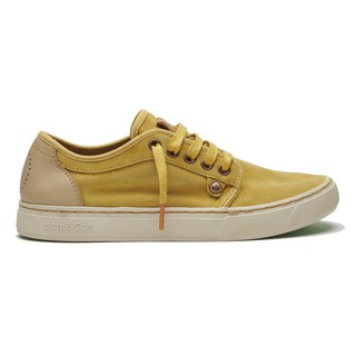 SATORISAN HEISEI SUEDE - POLLEN/SANDSTONE UNISEX | รองเท้า ผ้าใบ ชาย หญิง หนังกลับ หนังแท้ 100% สีเหลือง