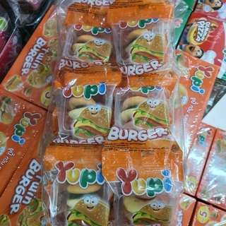 ยูปี้ มินิเบอร์เกอร์ Yupi mini burger แบบซอง 10ชิ้น ขนมเยลลี่ กัมมี่ เบอร์เกอร์