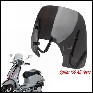 ฝาครอบกระจกหน้ารถจักรยานยนต์ อะคริลิค สีดํา สําหรับ VESPA Sprint 150 2017 2018 2019 2020 2021