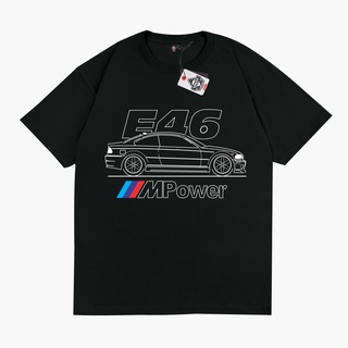 เสื้อยืด พิมพ์ลายรถยนต์ BMW E46 M3 M POWER