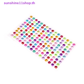 Sunshop สติกเกอร์คริสตัล พลอยเทียม ทรงกลม มีกาวในตัว สําหรับตกแต่งสมุดภาพ DIY TH