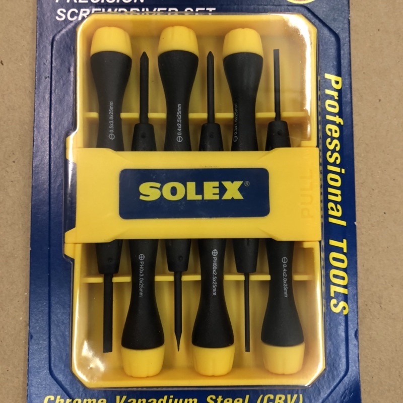ชุดไขควงนาฬิกา 6 ชิ้น วัสดุ CRV ไขควงซ่อมนาฬิกา ไขควงซ่อมแว่นตา Solex