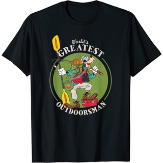 เสื้อยืดผ้าฝ้ายพรีเมี่ยม เสื้อยืด พิมพ์ลาย Disney Goofy Outdoorsman Fathers Day