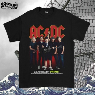 เสื้อยืดผ้าฝ้าย เสื้อเชิ้ต ACDC Power Up Band - ACDC Power Up Band