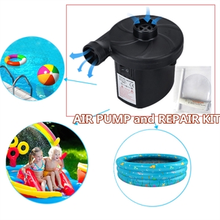 กาวแปะซ่อมแ เบาะยาง ปั๊มลมไฟฟ้า สูบสระว่ายน้ำ ปั๊มลมไฟฟ้า Inflatable Swimming Pool