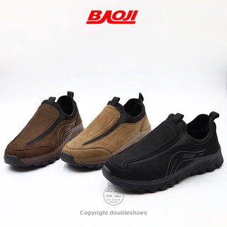 BAOJI รองเท้าเดินป่า outdoor แบบสลิปออน รุ่น BJM594 (สีดำ/กากี/น้ำตาล) ไซส์ 41-45