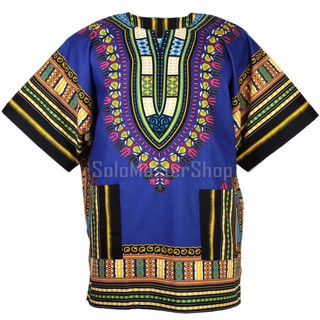 Dashiki African Shirt Cotton Hiphop เสื้อจังโก้ เสื้ออินเดีย เสื้อแอฟริกา เสื้อฮิปฮอป เสื้อโบฮีเมียน ad073s