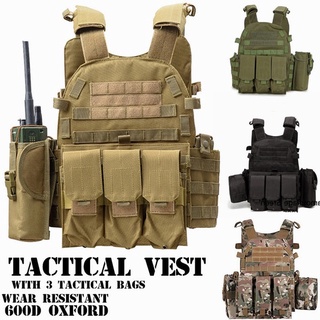 เสื้อกั๊กยุทธวิธี Tactical Vest Waterproof Military MOLLE Vest Multi-function Lightweight Vest