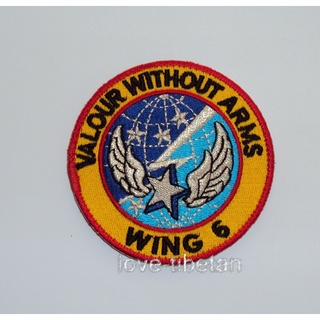 อาร์มกองบิน6 WING 6 DONMOUNG BANGKOK RTAF PATCH, ROYAL THAI AIR FORCE PATCH