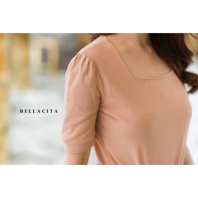 #531 เสื้อคอเหลี่ยม แขนจั้มตุ๊กตา เนื้อผ้า cotton ป้าย Bellacita