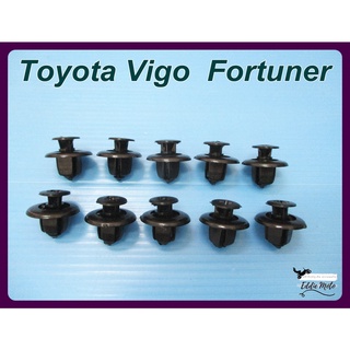 TOYOTA VIGO FORTUNER WHEEL LOCKING CLIP SET (10 PCS.) "BLACK"  // กิ๊บล็อคโป่งล้อ สีดำ (10 ตัว) สินค้าคุณภาพดี