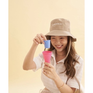 💕พร้อมส่งค่า💕  atreasurebox : linen buckle hat (beige)