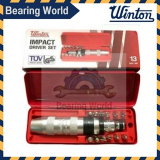 WINTON ไขควงตอก ชุด 13 ตัวชุด แท้ IMPACT DRIVER