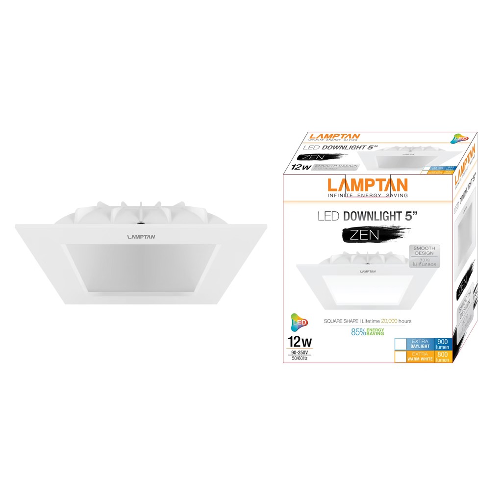 LAMPTAN โคมไฟ LED Downlight Zen 12W แลมป์ตั้น