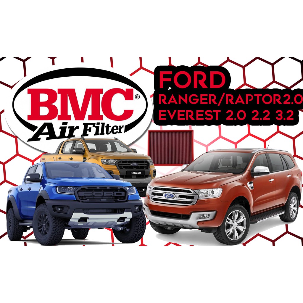 กรองอากาศ BMC Ford Ranger 2.0 2.0 Bi-Turbo, Raptor 2.0, Everest 2.0 2.2 3.2 (Made in Italy)