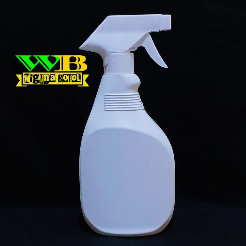Kispray Bottle 500 ML HDPE White / HDPE Bottle 500ml White Spray Trigger