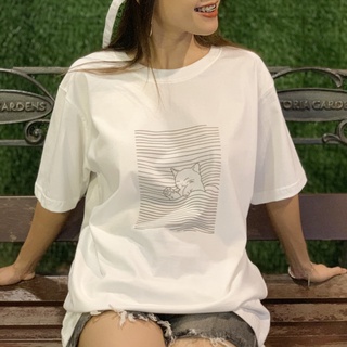 เสื้อยืด Oversize ผ้าCotton 100% แฟชั่นสไตล์เกาหลี T-Shirt โอเวอร์ไซส์ สกรีนลายสวยงาม พร้อมส่งสามารถปรับแต่งได้