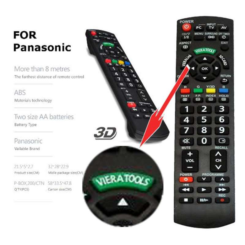 TheJack รีโมท Panasonic LED ใช้งานได้ทุกรุ่น มีฟังก์ชั่น Viera Tool (Remote Panasonic LED Viera Tool