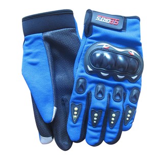 UNITBOMB ถุงมือมอเตอร์ไซค์ Pro BikeR Sports Gloves  ขนาดฟรีไซส์ รุ่น เต็มนิ้ว สีดำ/สีแดง/สีน้ำเงิน