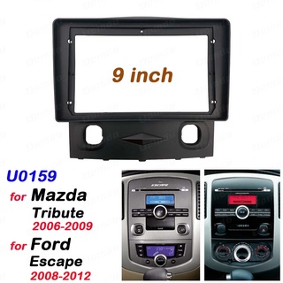 Fascia แผงเครื่องเล่น MP5 วิทยุรถยนต์ สําหรับ 2006-2008 Mazda Tribute 2010 Ford Escape กรอบ 9 นิ้ว Android 2Din