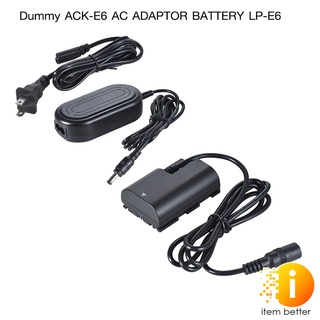 Dummy Battery ACK-E6 AC Adapter Battery LP-E6 for Canon 5DS 5DIV 7DII 80D EOS-R