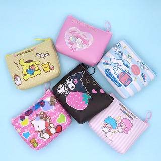 กระเป๋าสตางค์ กระเป๋าใส่เหรียญ หนัง PU ลายการ์ตูน Sanrio Sanrio แบบพกพา SH078