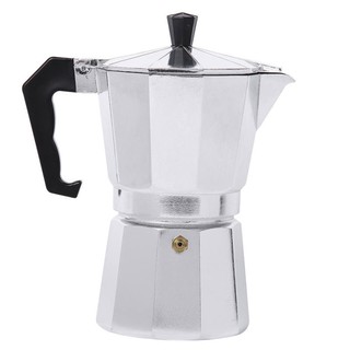 หม้อชงกาแฟสดมอคค่าพอท (MOKA POT) อลูมิเนียม 3 ถ้วย กาต้มกาแฟสด ที่ต้มกาแฟสด