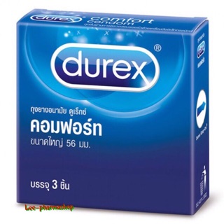 Durex Comfort 56mm (3 ชิ้น/กล่อง) // ถุงยางอนามัย