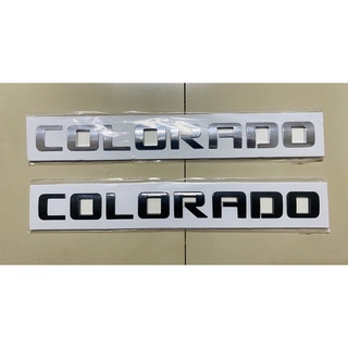 โลโก้ติดฝากระโปรงหน้า COLORADO ดำ,ชุบโครเมี่ยม ตัวเล็ก ขนาด 3 เซน