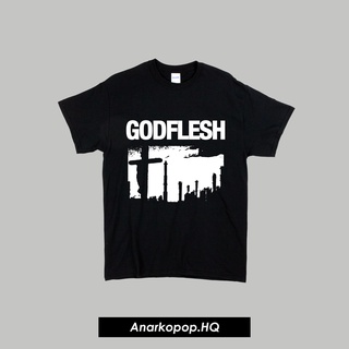 เสื้อยืดผู้ชาย เสื้อยืด พิมพ์ลาย Godflesh MUSIC METAL HARDCORE BAND S-5XL