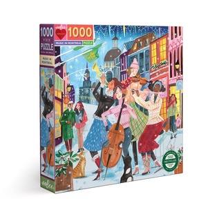 eeBoo Music in Montreal 1,000 Pc Sq Puzzle - จิ๊กซอว์รูปการเล่นดนตรีในเมืองมอนทรีออลแบบ 1,000 ชิ้น