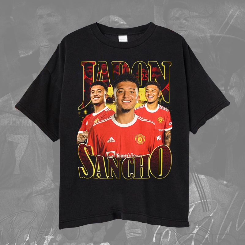 เสื้อยืด Manchester United Jadon Sancho/Vintage Wash Jadon Sancho England Football เสื้อยืด Unisex