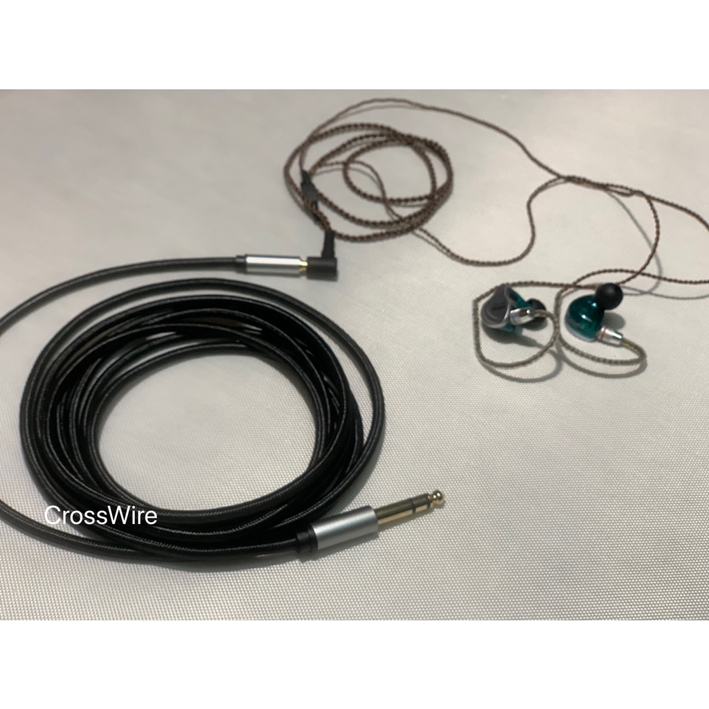 สายต่อหูฟัง แจ๊ค TRS 1/4"(6.35 mm) เป็นปลั๊ก 3.5 mm ตัวเมีย สำหรับต่อหูฟังอินเอียร์