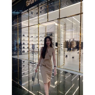 DRESS กระโปรง แขนกุด ทรงกำลังพอดีตัว Tag : KATHALYN