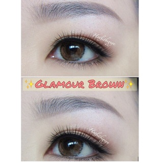 คอนแทคเลนส์ สี   Glamour brown Winklens