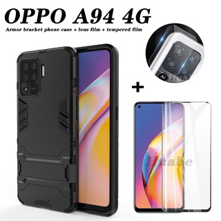 3in1 เคสโทรศัพท์มือถือ ป้องกันกล้อง สําหรับ Oppo A94 A76 A37 A36 A3S A5S AX7 A7 A8 A9 A12E A15 A15S A31 A32 A35 A52 A53 A72 A92