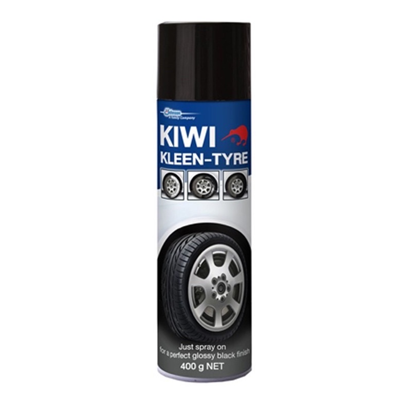 Kiwi KLEEN-TYRE กีวี่ โฟมทำความสะอาดและเคลือบยางรถยนต์ไม่ต้องขัด ดำนานดำเงา ขนาด400ml