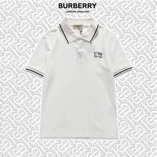 เสื้อผ้าแฟชั่นโปโลผู้ชายแขนสั้นBURBERRY 1:1  สีขาวและดำ