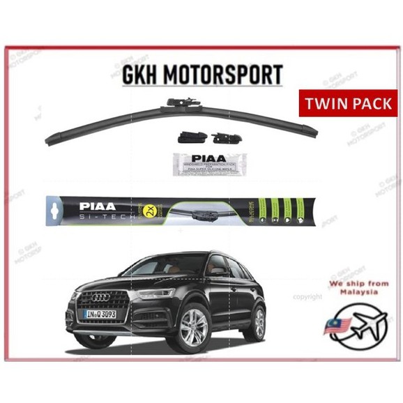 Audi Q3 2012-2018 PIAA SI Tech ใบปัดน้ําฝนซิลิโคนแบบนุ่ม