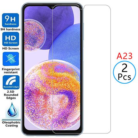 กระจกนิรภัยสําหรับ Samsung A23 กระจกป้องกันป้องกันหน้าจอบน Galaxy a 23 23a ฟิล์ม Samsun Samsumg Sans