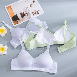✨w&c bras✨100% บราระบายอากาศใส่สบาย เสื้อชั้นในสตรีไร้โครง บราดันทรง อกเล็ก NY008