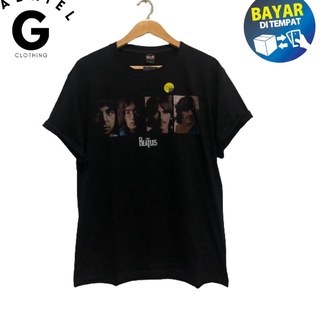 เสื้อยืด ผ้าฝ้าย พิมพ์ลาย The beatles 30s 43 สีดํา ➪ ➪