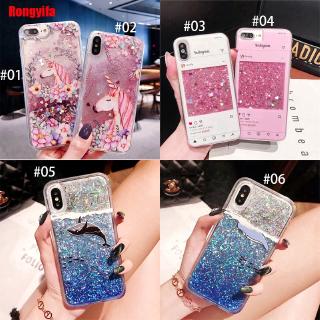 For Samsung Galaxy S10 5G A70 A60 A50 A40 A30 A20 A10 Case Quicksand Liquid Whale Unicorn Flower Bling Glitter Soft Cover