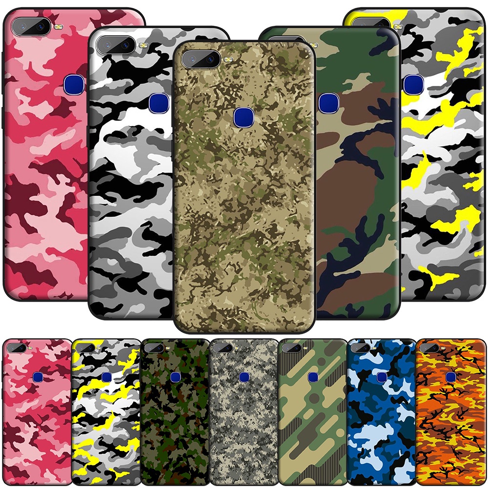 ปลอกอ่อนสําหรับ OPPO A3S/A5/A5 2020/A37/Neo 9/A5S/A7/A59/F1S กรณี SY_29 ลายพราง กองทัพทหาร B