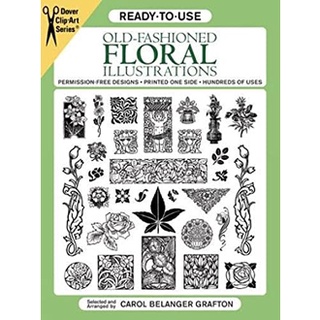 Ready-To-Use Old-Fashioned Floral Illustrations (Dover Clip Art Series) หนังสือภาษาอังกฤษมือ1(New) ส่งจากไทย